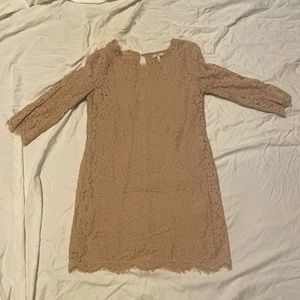Joie nude lace dress size small